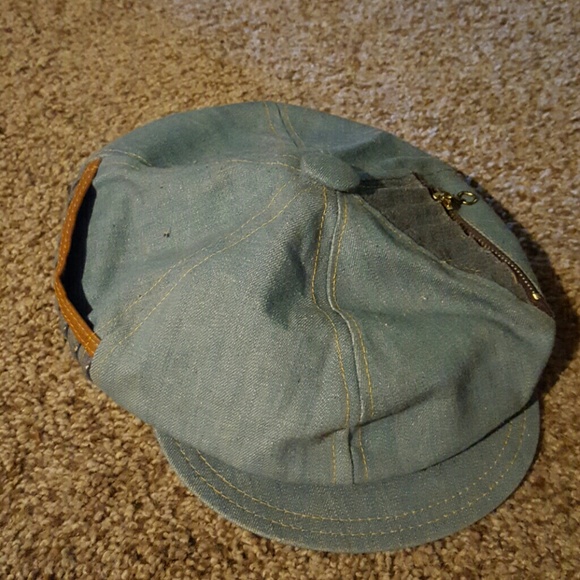 Denim newsboy hat