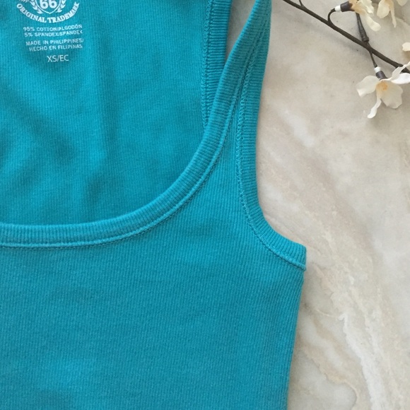 Route 66 Tops - Route 66 Teal Tank Top Route 66 Tops - Route 66 Teal Tank Top