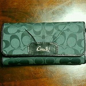 Black Coach Signature Wallet