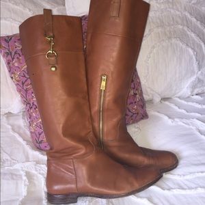 Coach leather riding boots