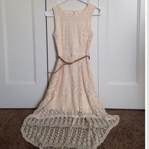 hi low lace dress