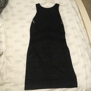 Topshop black dress with cut outs.