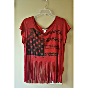 Flag Fringe Top