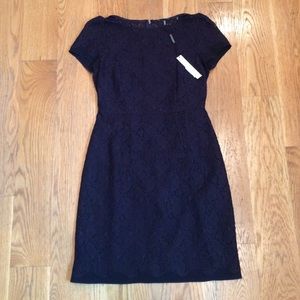 Elie Tahari - Lace dress w slip (dark navy blue)