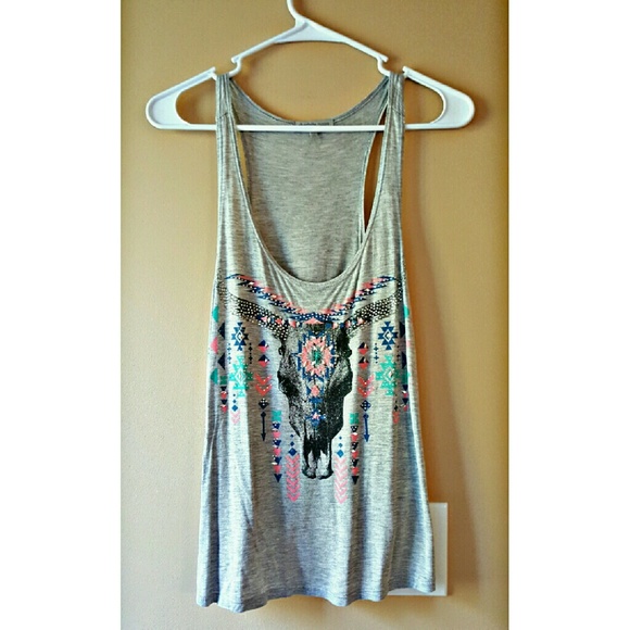 Studded Cow Skull Top