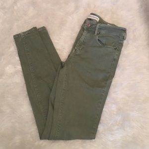 bullhead olive colored jeans