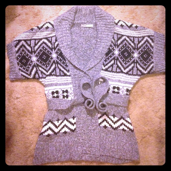 Belted sweater