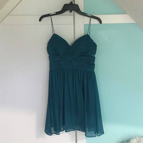 Teal, strappy, semi formal dress