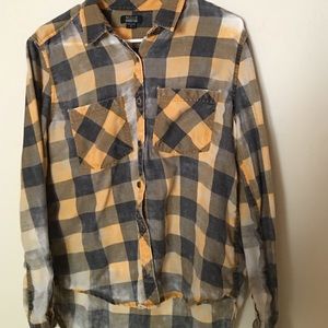 Yellow and Black Plaid Flannel