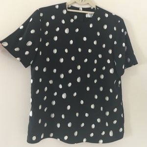 Silky polka dot blouse!