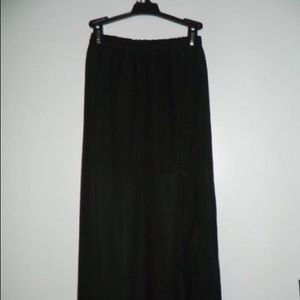 long black kirra skirt with a slit down the side