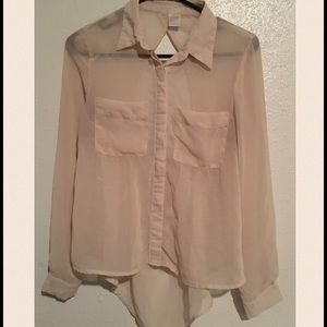 Sheer Dark Cream Top