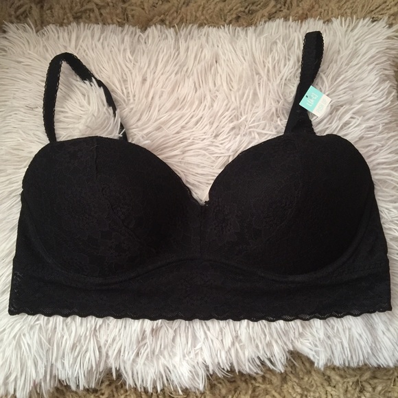 ❗️Last 1❗️VS PINK Black Lace Push Up Bralette - Picture 4 of 4