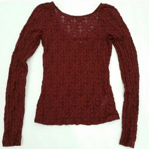 marron, lacy kimchi blue long sleeve shirt