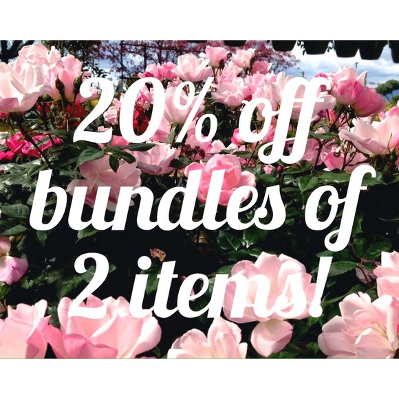Bundle discount of 20% off with two items