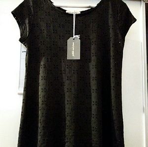 Black blouse with sheer back