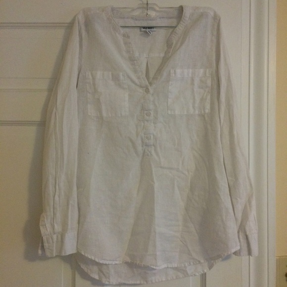 Old Navy White Linen Tunic