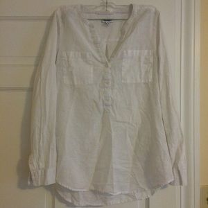 Old Navy White Linen Tunic