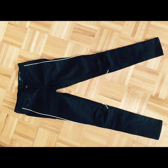 rag & bone leather Piping Bomber Skinny jeans - Picture 3 of 4