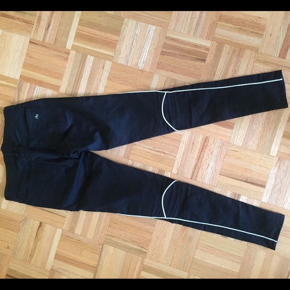 rag & bone leather Piping Bomber Skinny jeans - Picture 4 of 4