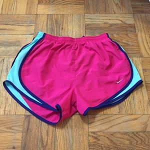 Pink and blue Nike shorts