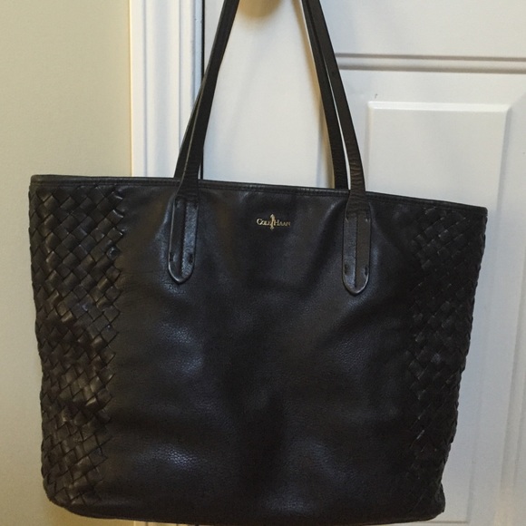 Cole Haan Black leather tote
