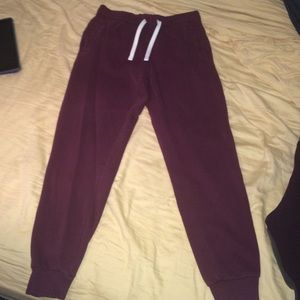 Burgundy joggers