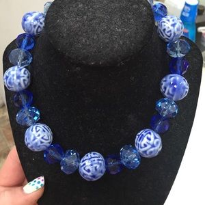 Blue Beaded Chocker