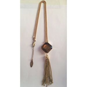 Stone and Tassel Necklace Stone and Tassel Necklace
