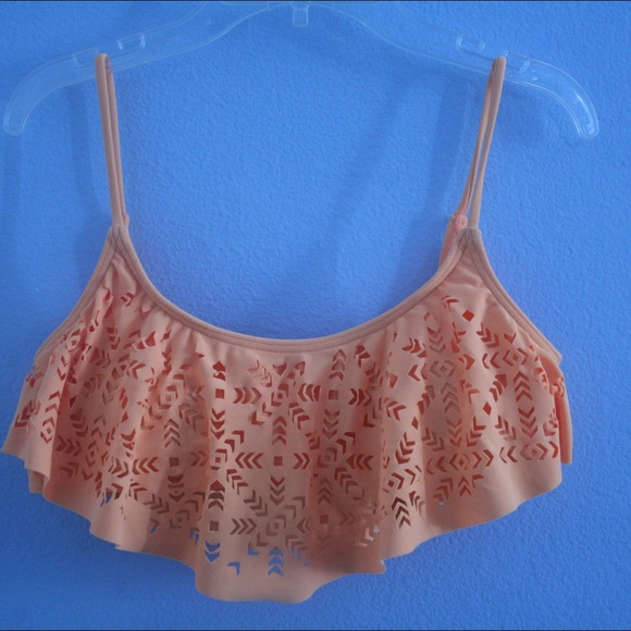 Orange rip curl bikini top