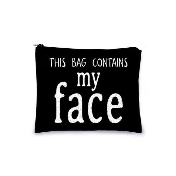 "This Bag Contains My Face" Makeup Bag - Picture 2 of 3