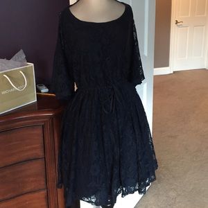 Hollister lace dark blue dress