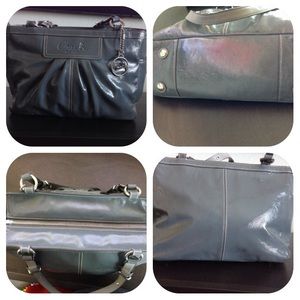 Authentic COACH Gray Patents Leather purse