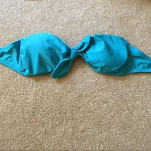 Strapless Blue Bathing Suit