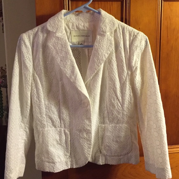 White Banana Republic jacket.