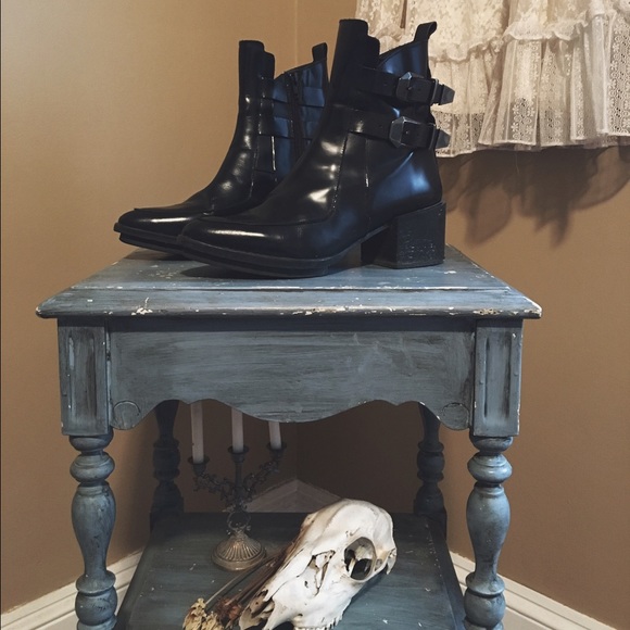 Zara Shoes - Black Leather Zara Boots