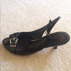 Black Sling Back Heels