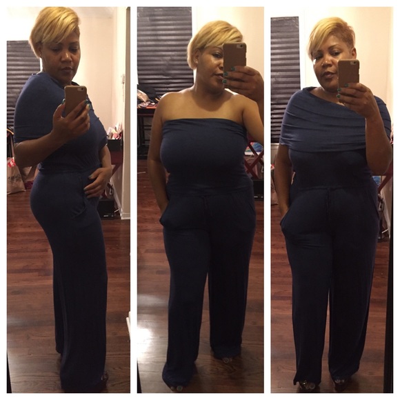 Denim Blue palazzo jumpsuit - Picture 1 of 3
