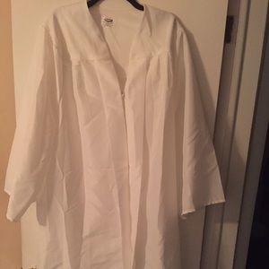 White Graduation Gown