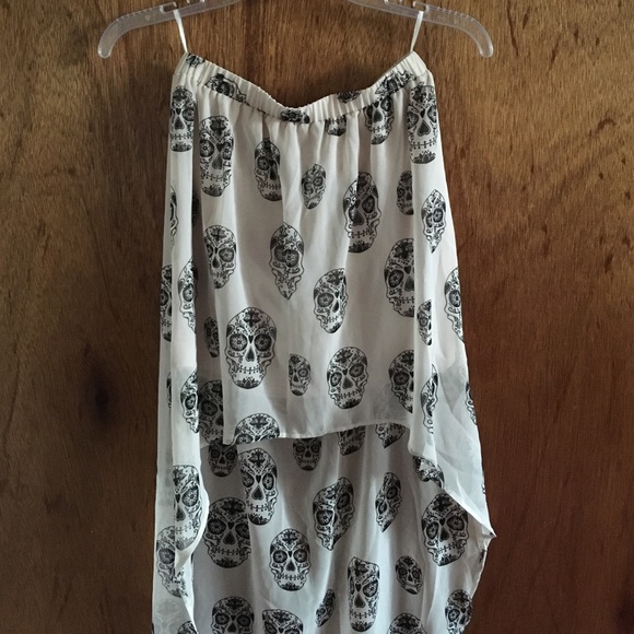 H&M highlow maxi skirt