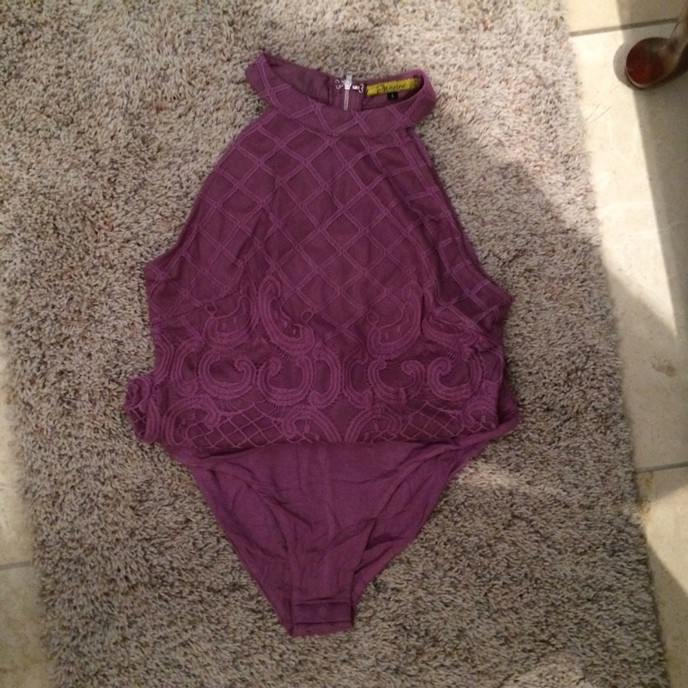 Plum Lace Bodysuit