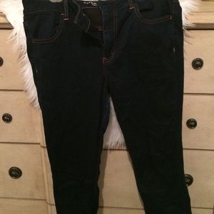 Dark wash skinny jeans