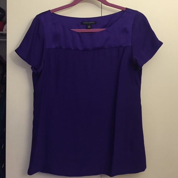 Banana republic purple silk blouse - Picture 1 of 2