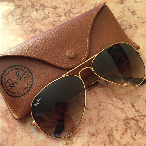 Ray-Ban Gold Frame Aviators