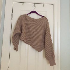 80s vibe asymmetrical sweater