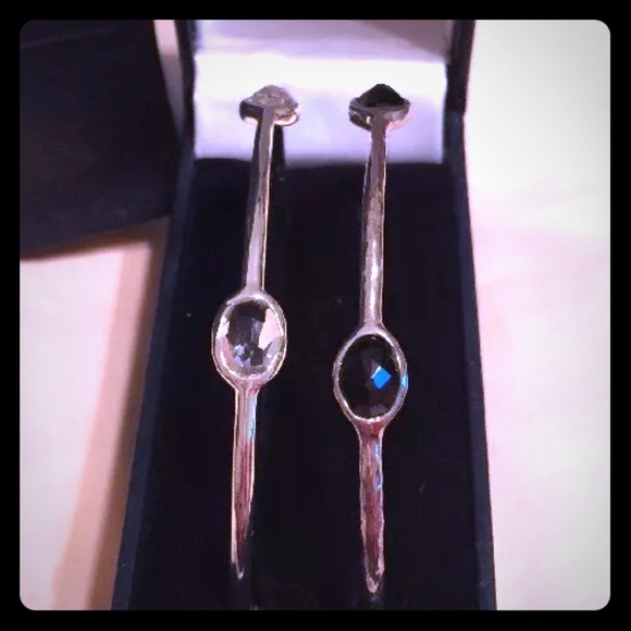 *NIB* Set of 2 IPOLITTA 5 stone silver bangles