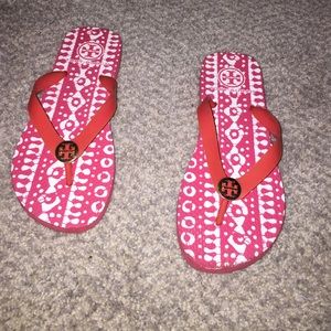 Tory Burch pink flip flops
