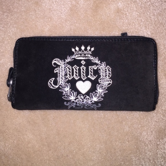 Juicy Couture Black Velour Wallet