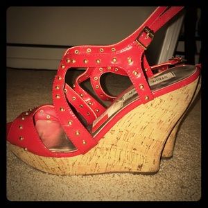 Steve Madden Red Wedges