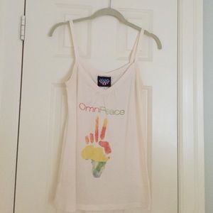 "Omni peace" strappy tee.